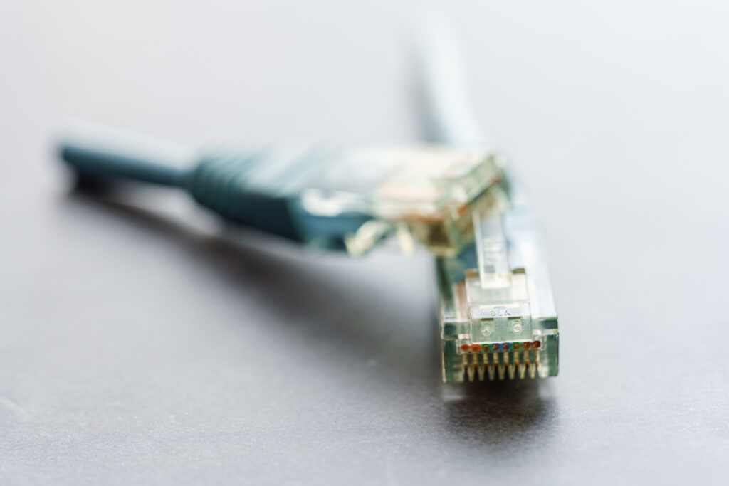 切断されたネットワークケーブル - 総合経営コンサルタント いなかん